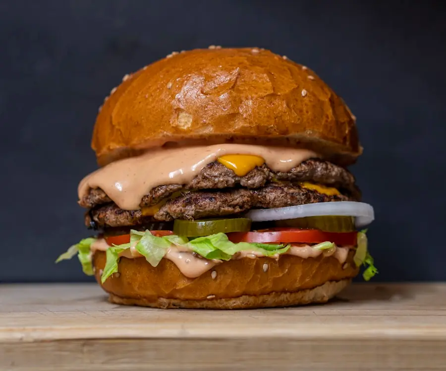 Burger double cheese